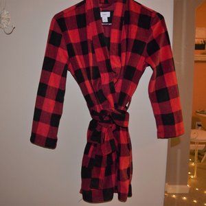 Old Navy Red and Black Plaid Robe